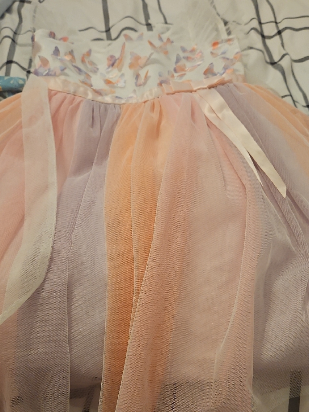 Pastel Tulle Party Dress with Butterfly Bodice